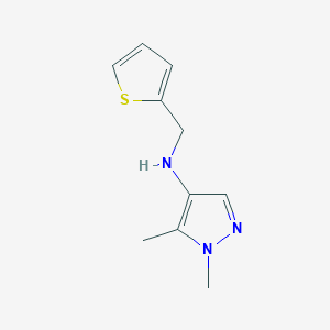 molecular formula C10H13N3S B11738124 1,5-dimethyl-N-(thiophen-2-ylmethyl)-1H-pyrazol-4-amine 