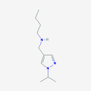 molecular formula C11H21N3 B11738129 butyl({[1-(propan-2-yl)-1H-pyrazol-4-yl]methyl})amine 