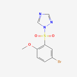 molecular formula C9H8BrN3O3S B1173813 1-(5-bromo-2-methoxybenzenesulfonyl)-1H-1,2,4-triazole 
