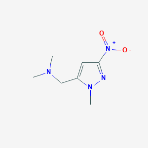 molecular formula C7H12N4O2 B11738140 Dimethyl[(1-methyl-3-nitro-1H-pyrazol-5-yl)methyl]amine 