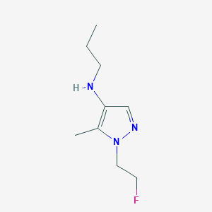 molecular formula C9H16FN3 B11738151 1-(2-fluoroethyl)-5-methyl-N-propyl-1H-pyrazol-4-amine CAS No. 1856027-71-8