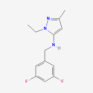 molecular formula C13H15F2N3 B11738157 N-(3,5-difluorobenzyl)-1-ethyl-3-methyl-1H-pyrazol-5-amine 