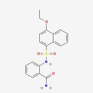 molecular formula C19H18N2O4S B1173816 2-(4-Ethoxynaphthalene-1-sulfonamido)benzamide 