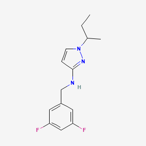 molecular formula C14H17F2N3 B11738168 1-(butan-2-yl)-N-[(3,5-difluorophenyl)methyl]-1H-pyrazol-3-amine 