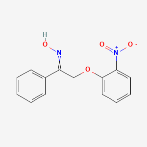 molecular formula C14H12N2O4 B11738185 N-[2-(2-nitrophenoxy)-1-phenylethylidene]hydroxylamine 