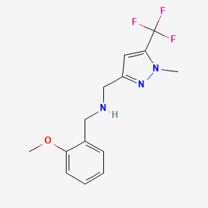 [(2-methoxyphenyl)methyl]({[1-methyl-5-(trifluoromethyl)-1H-pyrazol-3-yl]methyl})amine