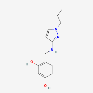 4-{[(1-Propyl-1H-pyrazol-3-YL)amino]methyl}benzene-1,3-diol