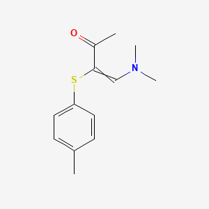 molecular formula C13H17NOS B11738228 4-(Dimethylamino)-3-[(4-methylphenyl)sulfanyl]but-3-EN-2-one 