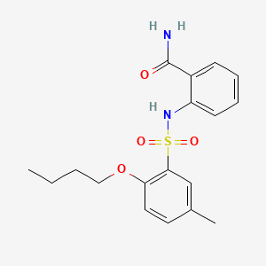 molecular formula C18H22N2O4S B1173823 2-(2-Butoxy-5-methylbenzenesulfonamido)benzamide 