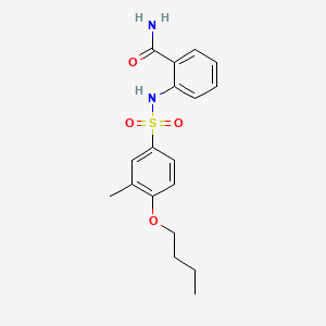 molecular formula C18H22N2O4S B1173824 2-(4-Butoxy-3-methylbenzenesulfonamido)benzamide 