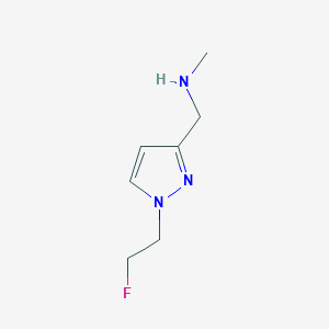 molecular formula C7H12FN3 B11738258 {[1-(2-fluoroethyl)-1H-pyrazol-3-yl]methyl}(methyl)amine 