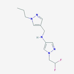 1-(2,2-difluoroethyl)-N-[(1-propyl-1H-pyrazol-4-yl)methyl]-1H-pyrazol-4-amine