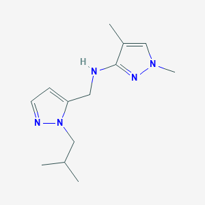 1,4-dimethyl-N-{[1-(2-methylpropyl)-1H-pyrazol-5-yl]methyl}-1H-pyrazol-3-amine