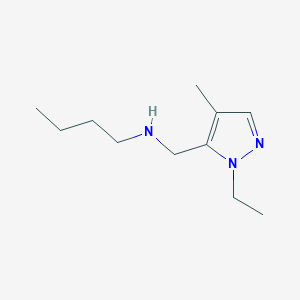 molecular formula C11H21N3 B11738280 Butyl[(1-ethyl-4-methyl-1h-pyrazol-5-yl)methyl]amine 