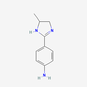 molecular formula C10H13N3 B11738287 4-(4,5-Dihydro-4-methyl-1H-imidazol-2-yl)phenylamine CAS No. 868260-16-6