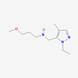 molecular formula C11H21N3O B11738294 [(1-ethyl-4-methyl-1H-pyrazol-5-yl)methyl](3-methoxypropyl)amine 