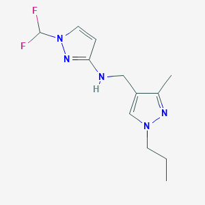 1-(difluoromethyl)-N-[(3-methyl-1-propyl-1H-pyrazol-4-yl)methyl]-1H-pyrazol-3-amine