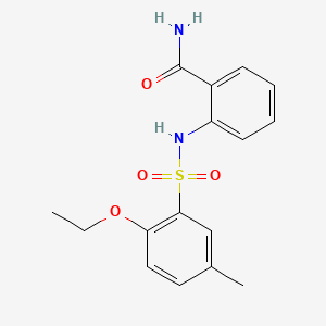 molecular formula C16H18N2O4S B1173831 2-(2-Ethoxy-5-methylbenzenesulfonamido)benzamide 