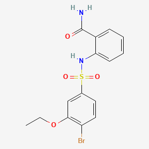 molecular formula C15H15BrN2O4S B1173832 2-(4-Bromo-3-ethoxybenzenesulfonamido)benzamide 