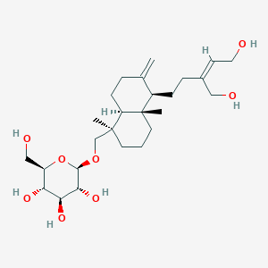 molecular formula C26H44O8 B1173833 ent-8(17),13Z-二烯-15,16,19-三醇-19-O-葡萄糖苷 CAS No. 1245636-01-4