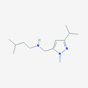 molecular formula C13H25N3 B11738338 {[1-methyl-3-(propan-2-yl)-1H-pyrazol-5-yl]methyl}(3-methylbutyl)amine 