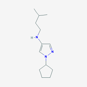 molecular formula C13H23N3 B11738404 1-cyclopentyl-N-(3-methylbutyl)-1H-pyrazol-4-amine 