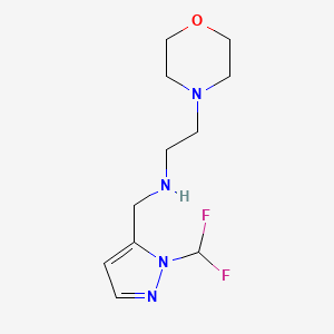 {[1-(difluoromethyl)-1H-pyrazol-5-yl]methyl}[2-(morpholin-4-yl)ethyl]amine