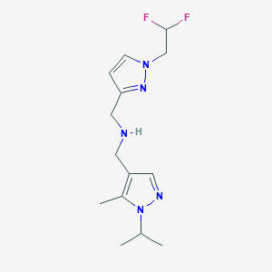 {[1-(2,2-difluoroethyl)-1H-pyrazol-3-yl]methyl}({[5-methyl-1-(propan-2-yl)-1H-pyrazol-4-yl]methyl})amine