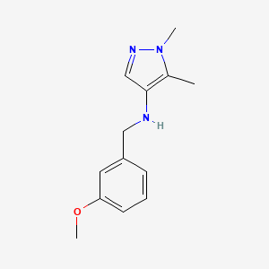 N-[(3-methoxyphenyl)methyl]-1,5-dimethyl-1H-pyrazol-4-amine