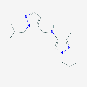 3-methyl-1-(2-methylpropyl)-N-{[1-(2-methylpropyl)-1H-pyrazol-5-yl]methyl}-1H-pyrazol-4-amine