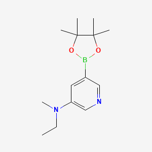 molecular formula C14H23BN2O2 B11738458 N-ethyl-N-methyl-5-(4,4,5,5-tetramethyl-1,3,2-dioxaborolan-2-yl)pyridin-3-amine 