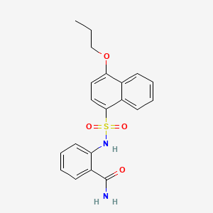 molecular formula C20H20N2O4S B1173848 2-(4-Propoxynaphthalene-1-sulfonamido)benzamide 