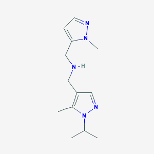 {[5-methyl-1-(propan-2-yl)-1H-pyrazol-4-yl]methyl}[(1-methyl-1H-pyrazol-5-yl)methyl]amine