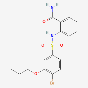 molecular formula C16H17BrN2O4S B1173851 2-(4-Bromo-3-propoxybenzenesulfonamido)benzamide 
