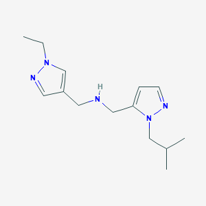 [(1-ethyl-1H-pyrazol-4-yl)methyl]({[1-(2-methylpropyl)-1H-pyrazol-5-yl]methyl})amine