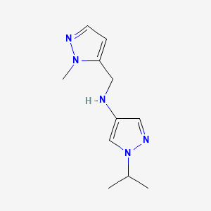 N-[(1-methyl-1H-pyrazol-5-yl)methyl]-1-(propan-2-yl)-1H-pyrazol-4-amine