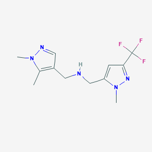 [(1,5-dimethyl-1H-pyrazol-4-yl)methyl]({[1-methyl-3-(trifluoromethyl)-1H-pyrazol-5-yl]methyl})amine