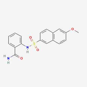 molecular formula C18H16N2O4S B1173854 2-(6-Methoxynaphthalene-2-sulfonamido)benzamide 
