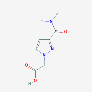 molecular formula C8H11N3O3 B11738543 2-(3-(Dimethylcarbamoyl)-1H-pyrazol-1-yl)acetic acid 