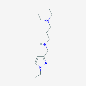 molecular formula C13H26N4 B11738549 [3-(diethylamino)propyl][(1-ethyl-1H-pyrazol-3-yl)methyl]amine 