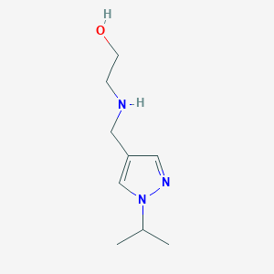 2-({[1-(propan-2-yl)-1H-pyrazol-4-yl]methyl}amino)ethan-1-ol