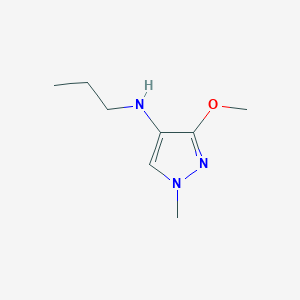 molecular formula C8H15N3O B11738579 3-methoxy-1-methyl-N-propyl-1H-pyrazol-4-amine CAS No. 1856068-59-1