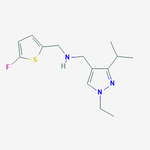 {[1-ethyl-3-(propan-2-yl)-1H-pyrazol-4-yl]methyl}[(5-fluorothiophen-2-yl)methyl]amine