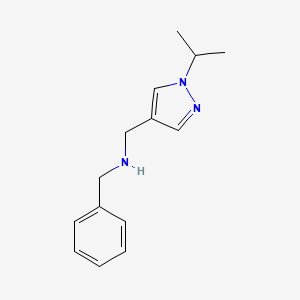 molecular formula C14H19N3 B11738618 benzyl({[1-(propan-2-yl)-1H-pyrazol-4-yl]methyl})amine 