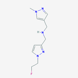 {[1-(2-fluoroethyl)-1H-pyrazol-3-yl]methyl}[(1-methyl-1H-pyrazol-4-yl)methyl]amine