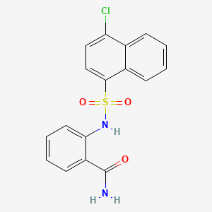molecular formula C17H13ClN2O3S B1173864 2-(4-Chloronaphthalene-1-sulfonamido)benzamide 