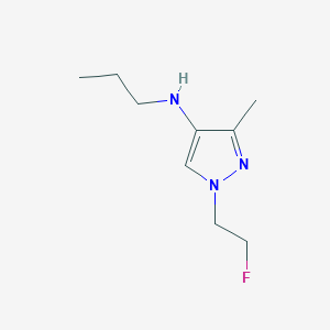 molecular formula C9H16FN3 B11738649 1-(2-fluoroethyl)-3-methyl-N-propyl-1H-pyrazol-4-amine 