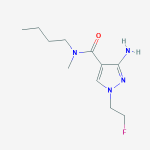 molecular formula C11H19FN4O B11738664 3-Amino-N-butyl-1-(2-fluoroethyl)-n-methyl-1H-pyrazole-4-carboxamide 