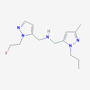 {[1-(2-fluoroethyl)-1H-pyrazol-5-yl]methyl}[(3-methyl-1-propyl-1H-pyrazol-5-yl)methyl]amine