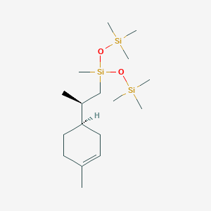 molecular formula C17H38O2Si3 B1173867 LIMONENYLTRISILOXANE, 4-5 cSt CAS No. 1263044-00-3